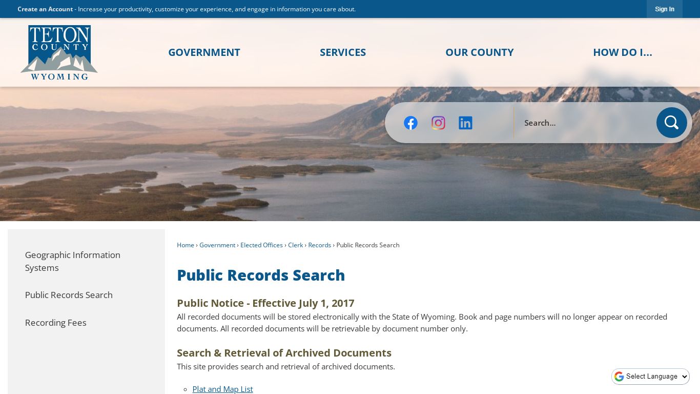 Public Records Search | Teton County, WY